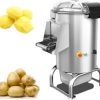 Potato peeling and slicing machine
