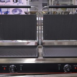 Double Panini Grill for commercial sandwich and panini preparation