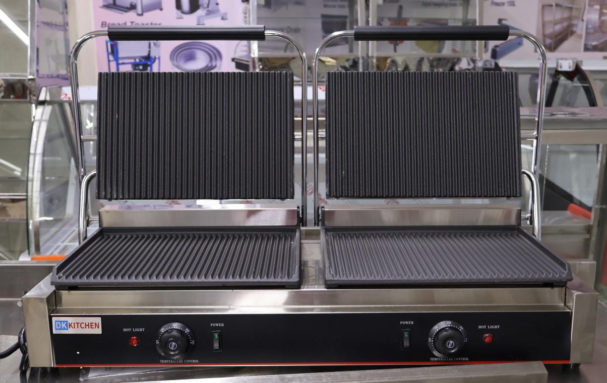 Double Panini Grill for commercial sandwich and panini preparation
